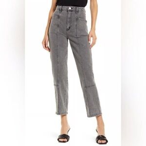 Le Jean Grey High Rise Jeans, Size 29, Women's Gray Jeans, Moto Vibe